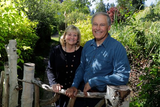 Governor Jay Inslee with his wife, Trudi Inslee